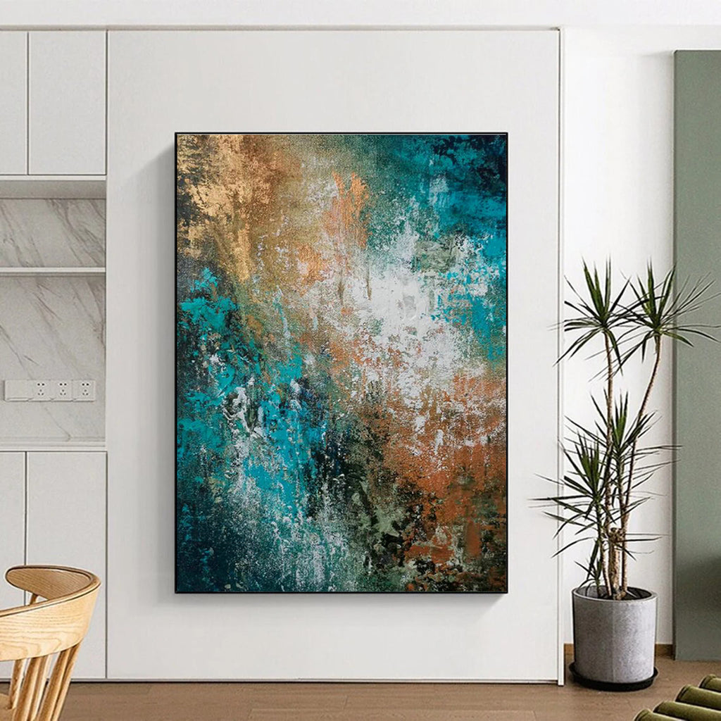 Giant Custom Handmade Abstract Painting for Pottery Studios  DLZ0018