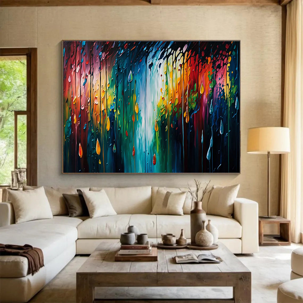 Oversized Handmade Abstract Canvas, Customizable for Bedroom Decor DLZ3251