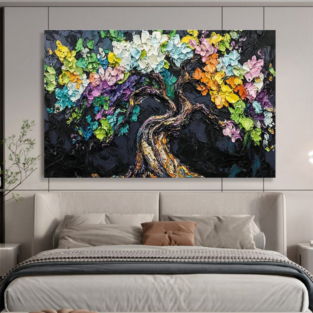 Custom-Made Giant Abstract Hand Painting for Subterranean Geothermal Power Plant Power Generation Capacity Expansion Center DLZ3209