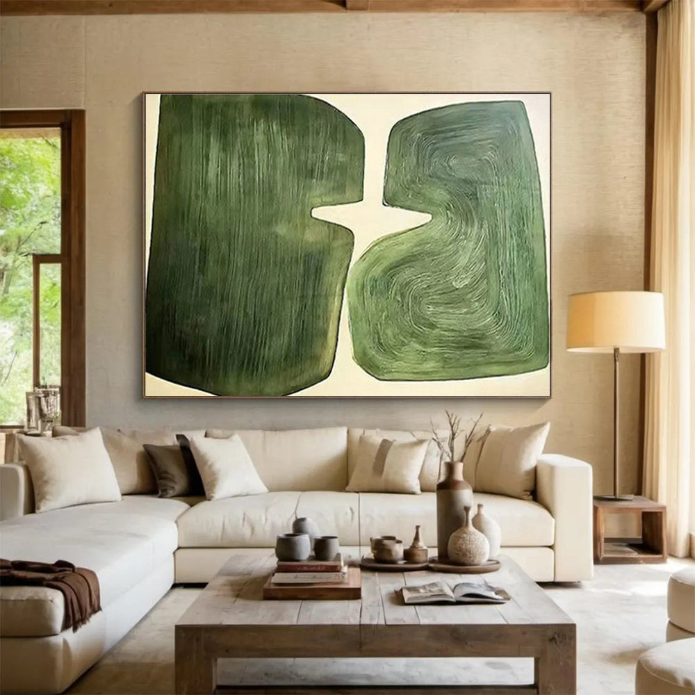 Custom Giant Abstract Hand Painting for Mountain Lodge Ski Rental Shop DLZ2913