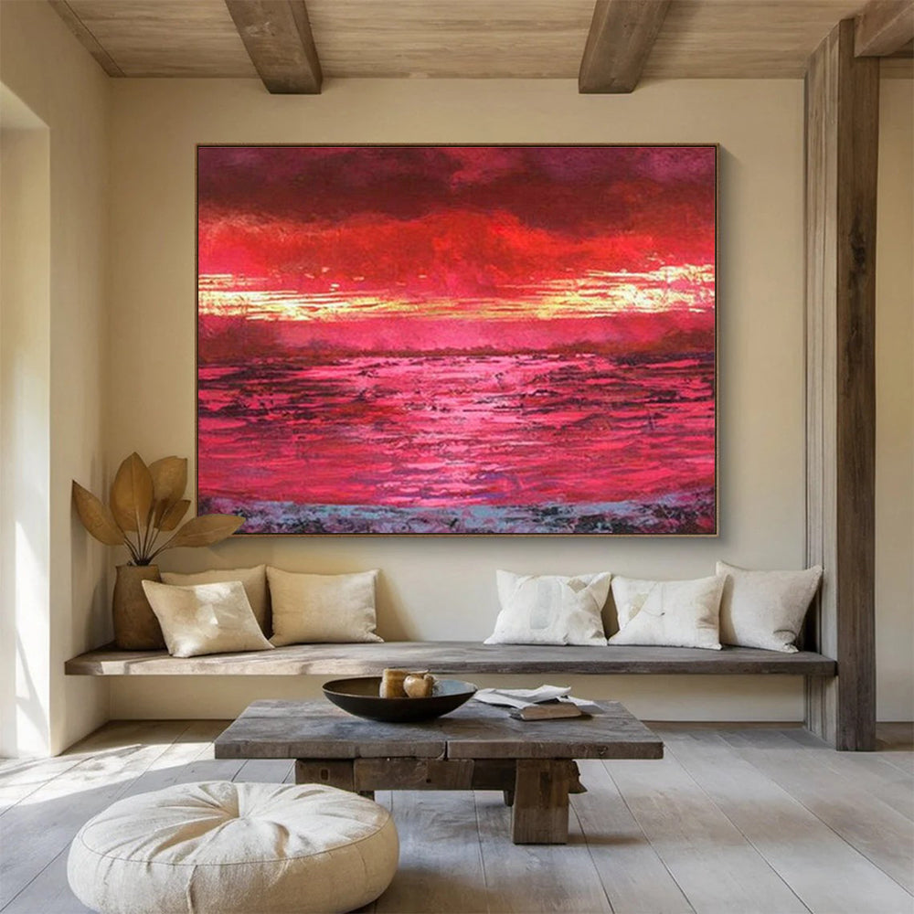 Bespoke Vertical Aquaculture Tower Oversized Abstract Hand-Painted Mural DLZ2575