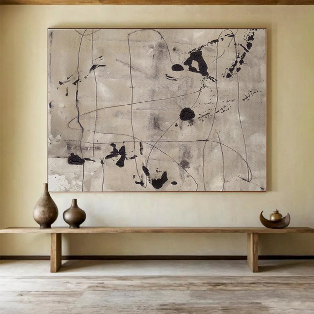 Large Custom Abstract Hand-Painted Art for Urban Heat Island Mitigation Project Office DLZ2830