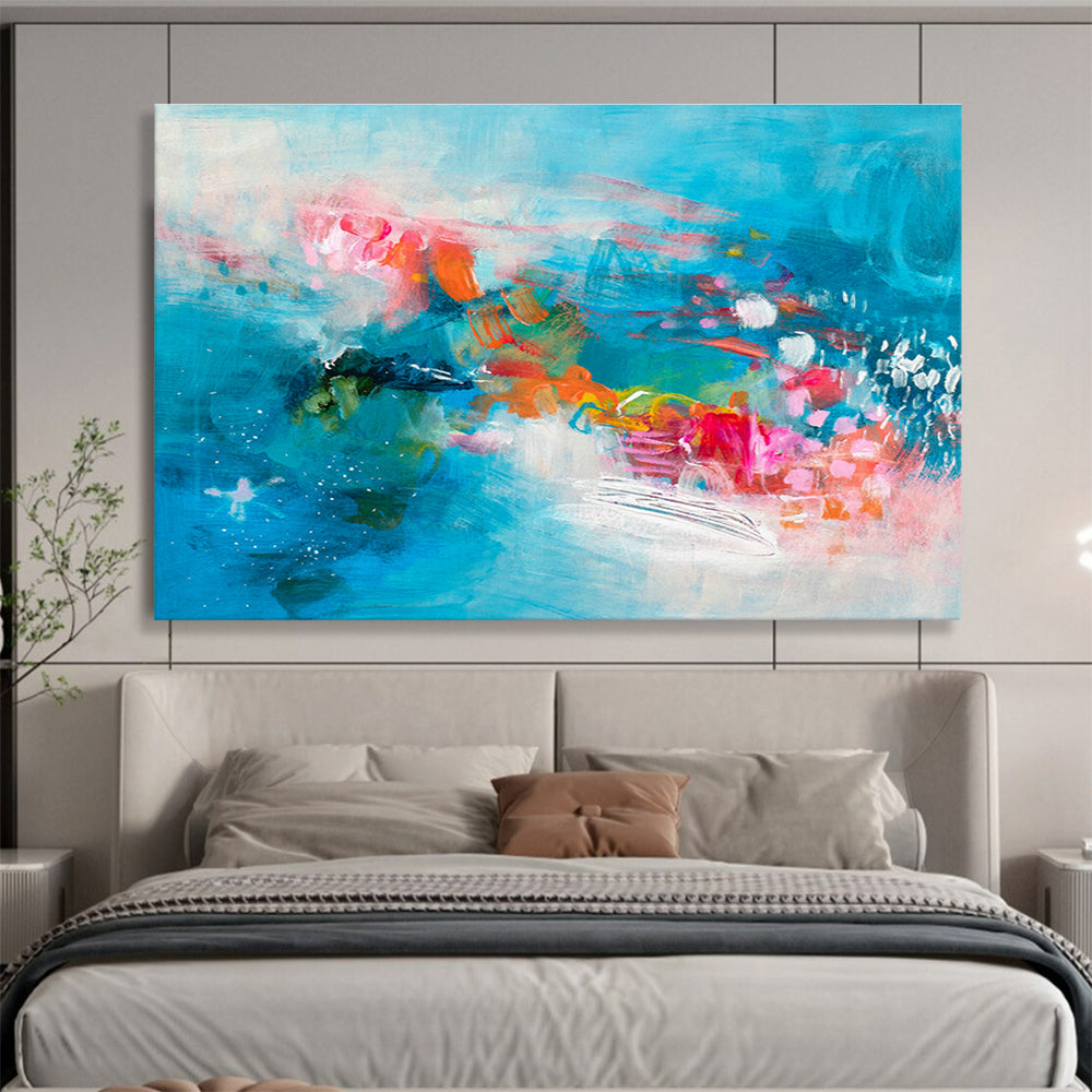 Concrete Base Custom Hand-Painted Abstract Art for Urban Galleries and Industrial Interiors