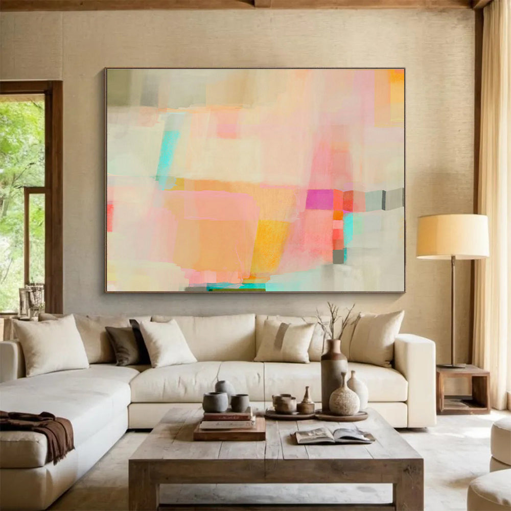 Cold Wax Medium Custom Hand-Painted Abstract Art for Gallery Exhibitions and Art Displays