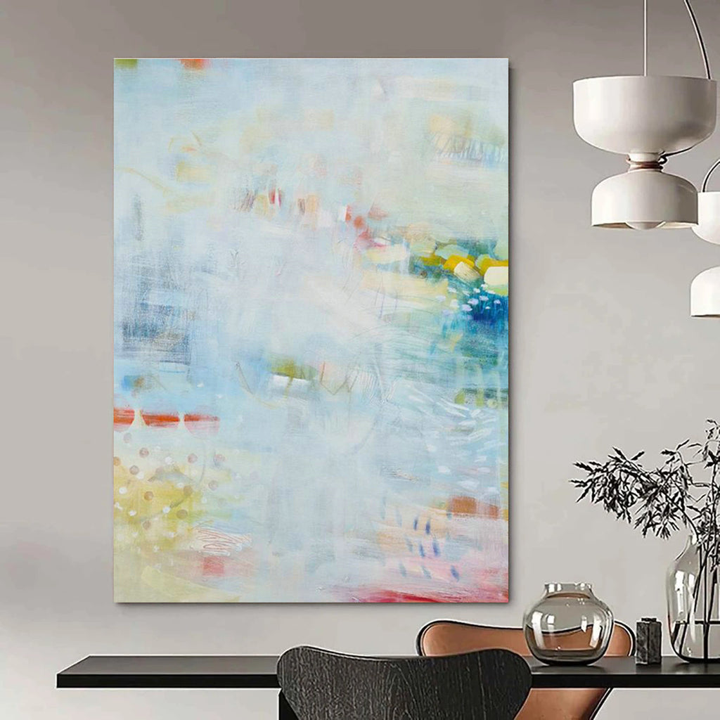 Extensive Custom Hand-Painted Abstract Canvas - Dynamic Look for Fitness Studios  DLZ0170