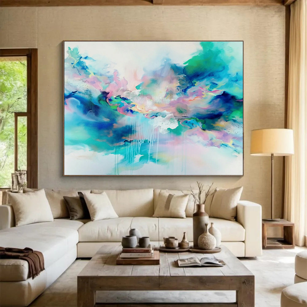 Large-Size Custom Hand-Painted Abstract Painting for E-sports Tournament Command Center DLZ2870