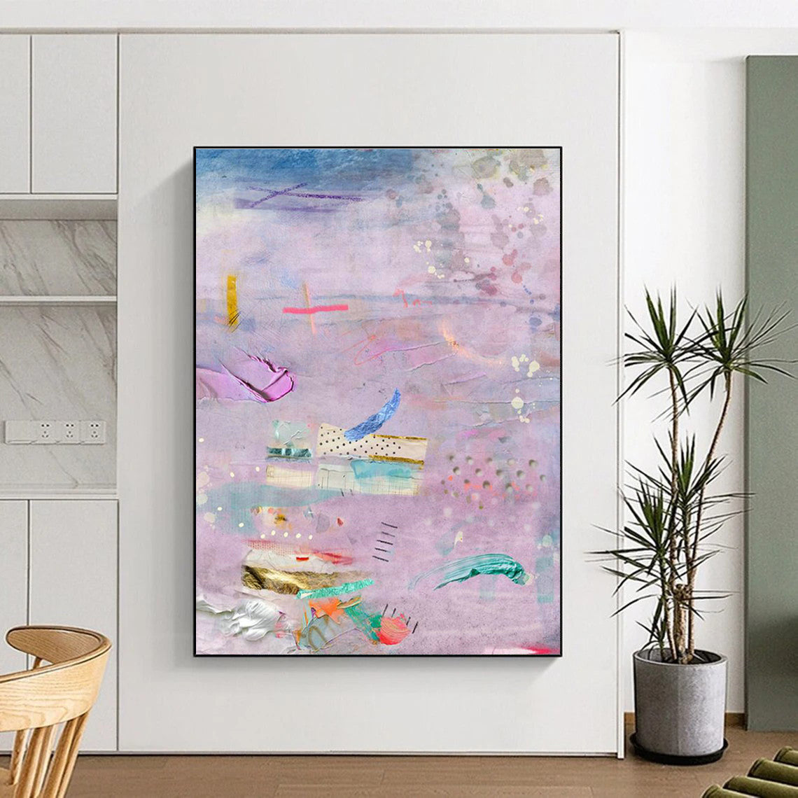 Large-Scale Custom Hand-Painted Abstract Painting - Comforting Art Decoration for Foot Massage Stores  DLZ0144
