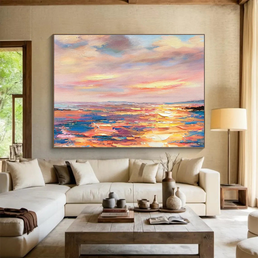 Custom-Made Music Room Large Abstract Hand Painting