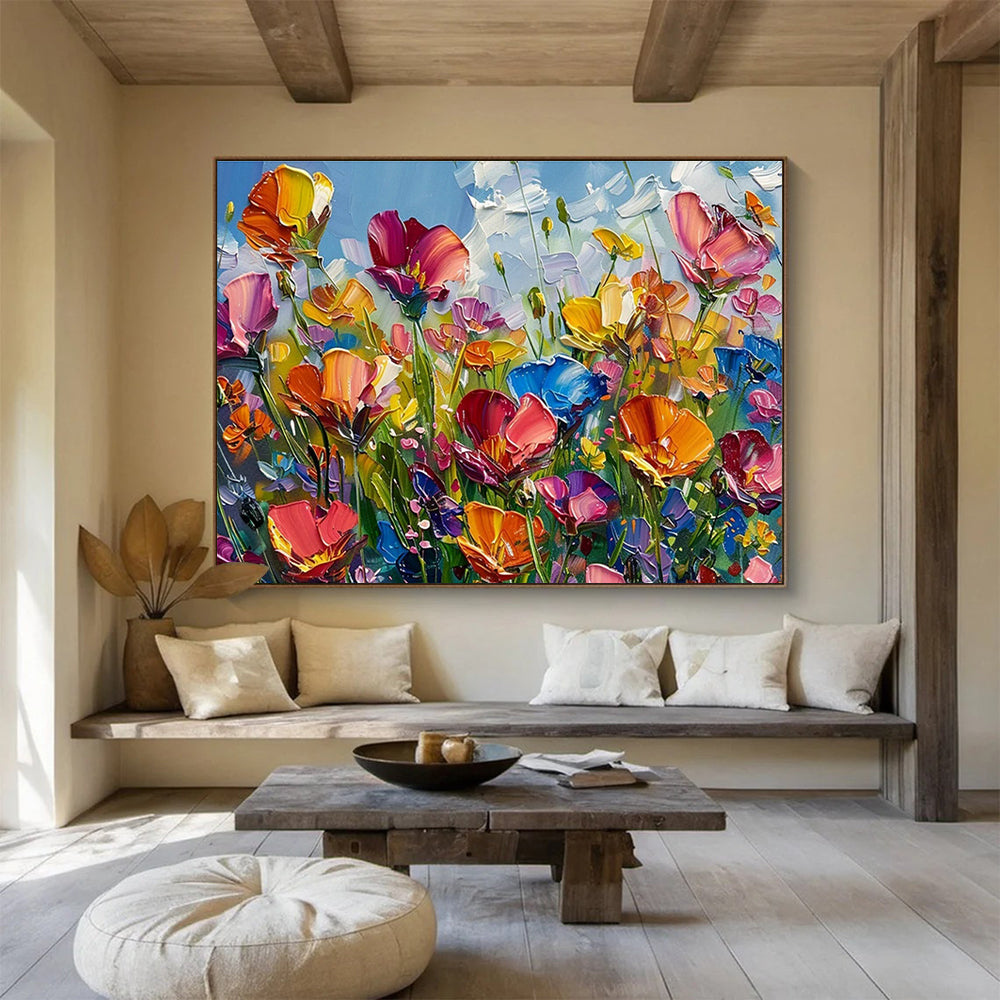 Oversized Custom Abstract Hand Painting for Deep-Sea Coral Disease Diagnosis and Treatment Research Project Office DLZ3181