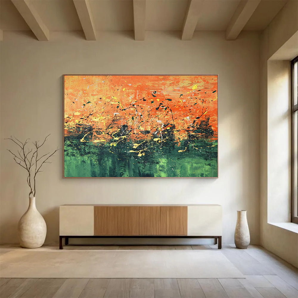 Tailored Autonomous Vehicle Testing Ground Giant Abstract Hand Painting DLZ2539