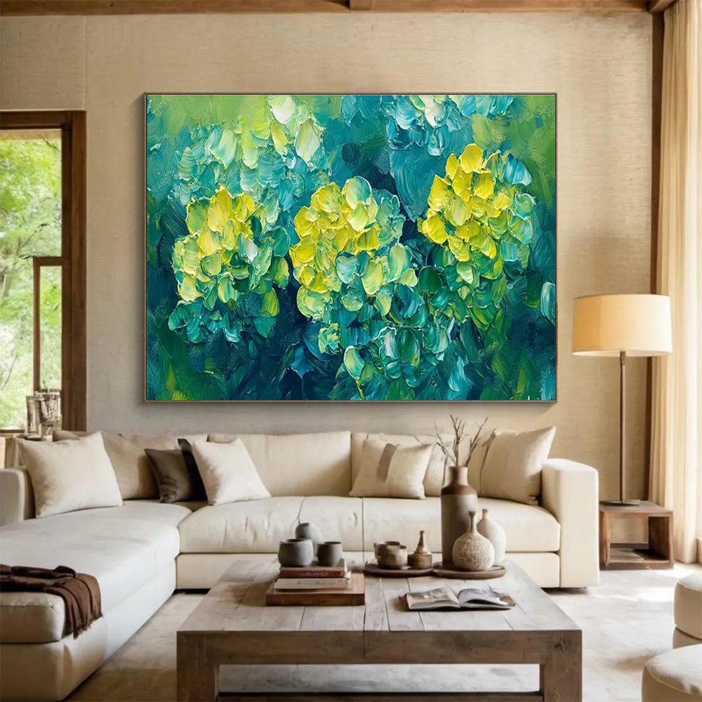 Large Custom Abstract Hand-Painted Art for Underwater Archaeological Artifact Conservation and Conservation Education Center DLZ3183