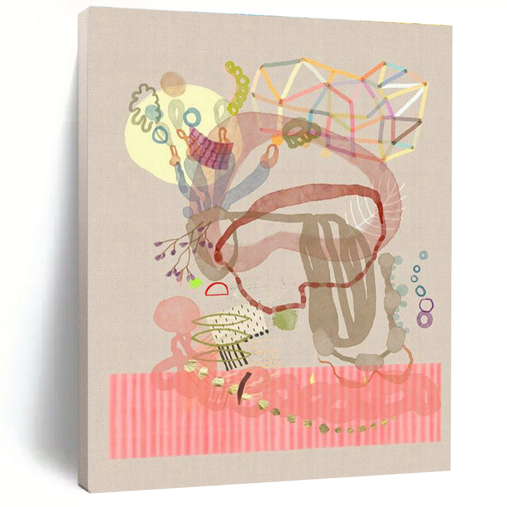 Jumbo Custom Hand-Painted Abstract Wall Art for Artisanal Coffee Roasteries  DLZ0103