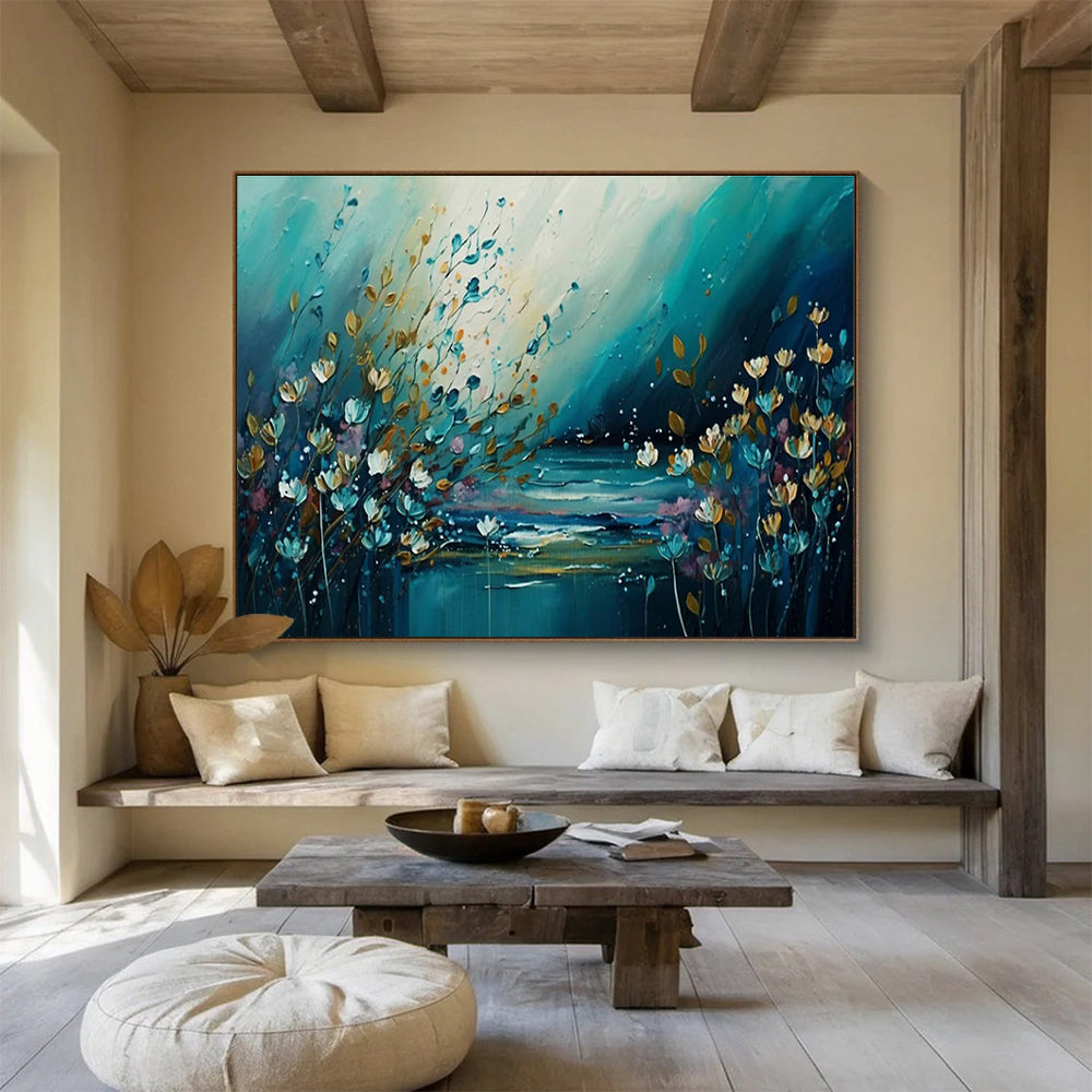 Oversized Customizable Handmade Abstract Wall Art for Libraries DLZ3263
