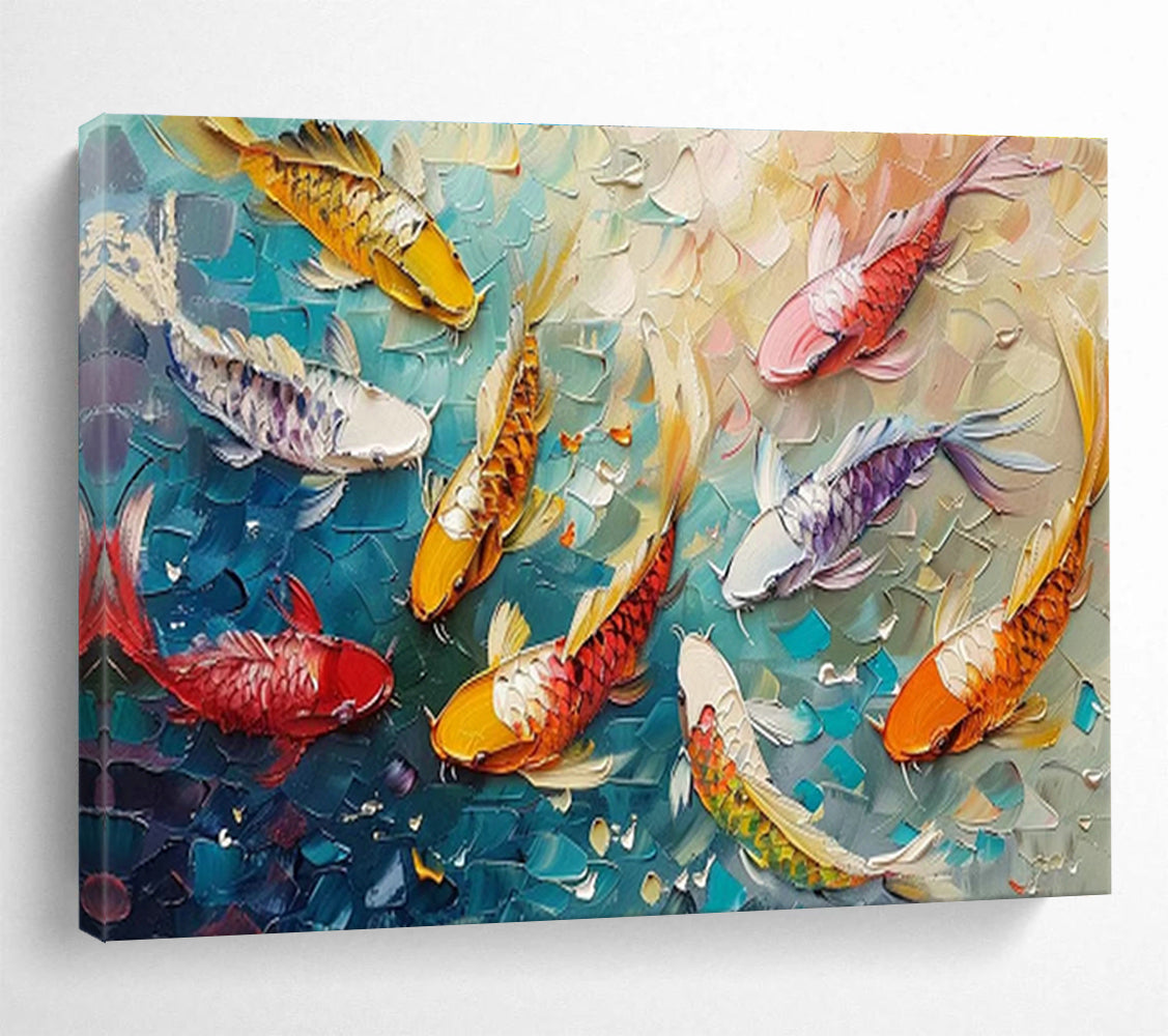 Customized Large-Scale Abstract Hand Painting for Underwater Archaeological Site Live Streaming Studio DLZ3089