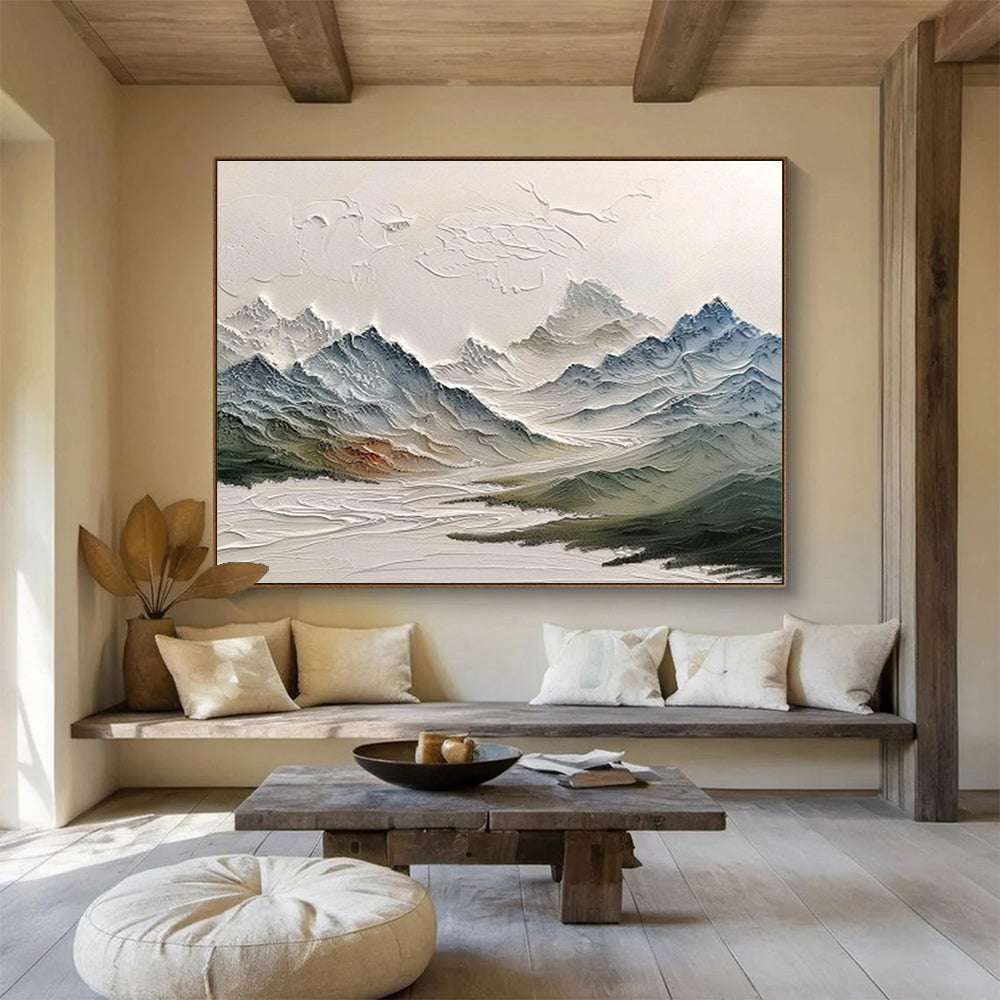 Oversized Custom Abstract Hand Painting for Automated Warehouse Robotics Control Room DLZ2846