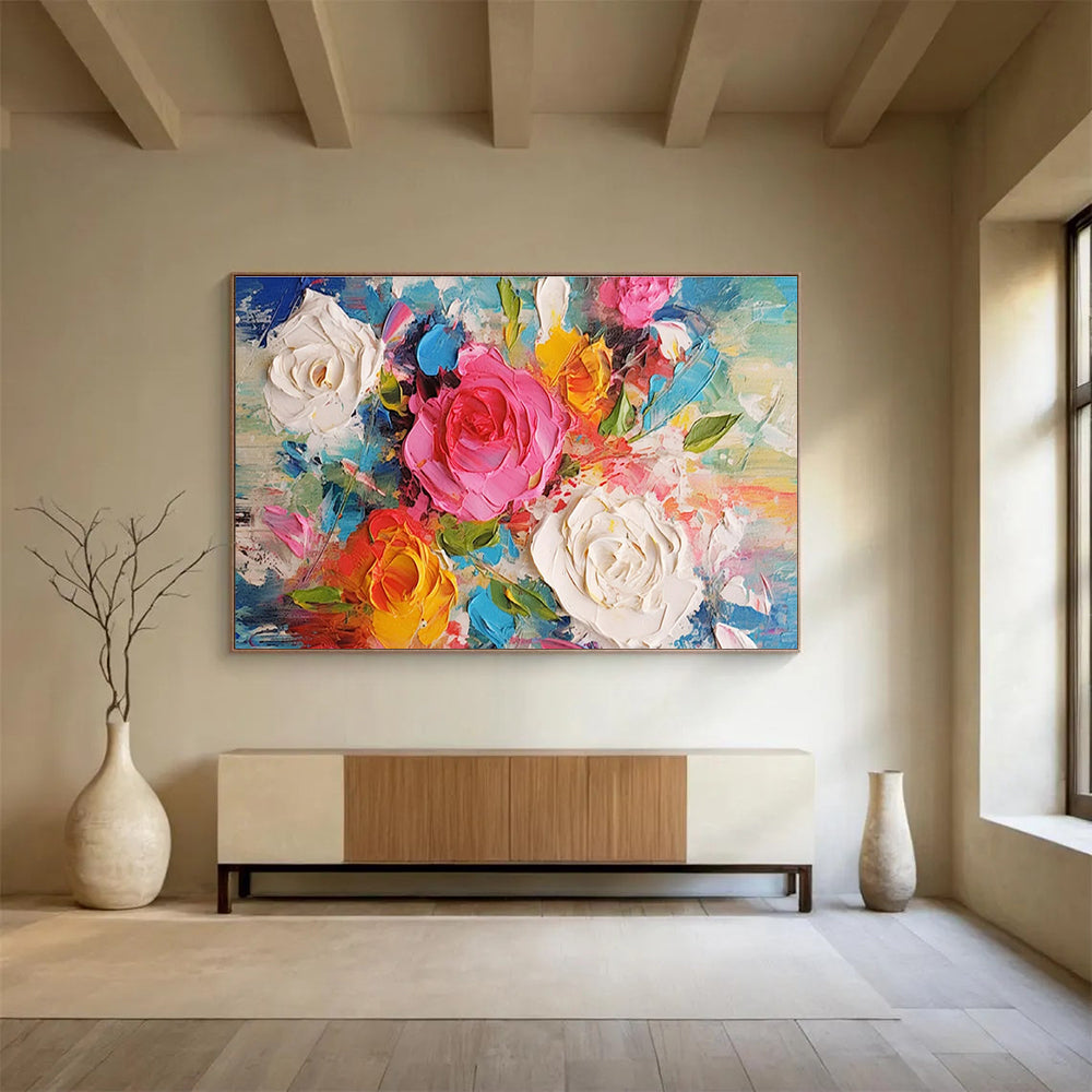 Extra Large Custom Hand-Painted Abstract Art for Event Spaces DLZ3268