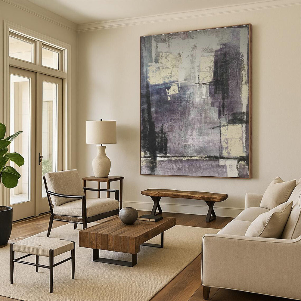 Grand Custom Hand-Painted Abstract Canvas - Inspiring Atmosphere for Coding Bootcamps  DLZ0188