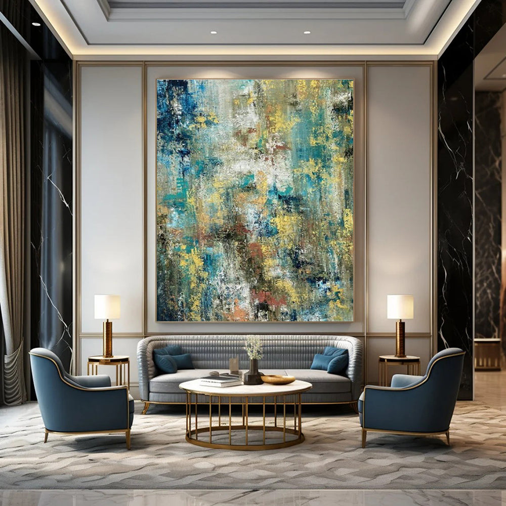 Extra Large Custom Handmade Abstract Painting for Vintage Camera Museums  DLZ0034