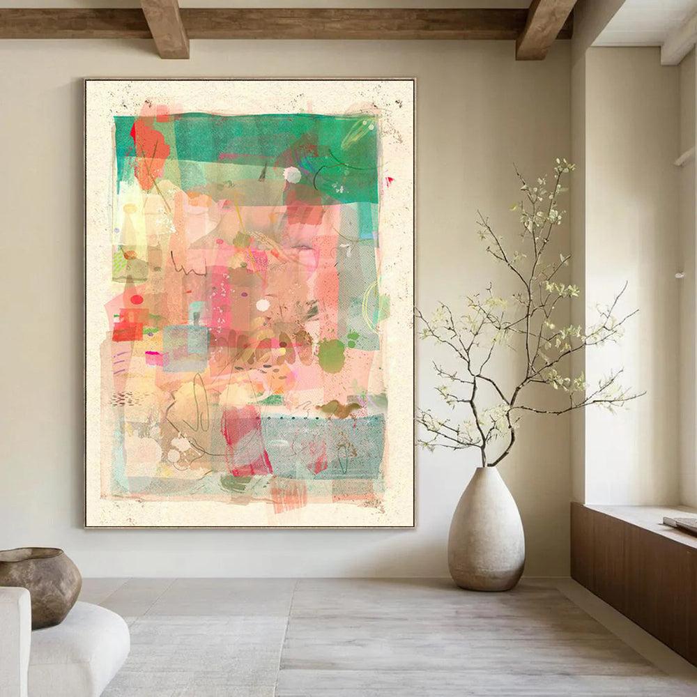 Monumental Large Custom Hand-Painted Abstract Painting - Majestic Decor for Concert Halls  DLZ0171