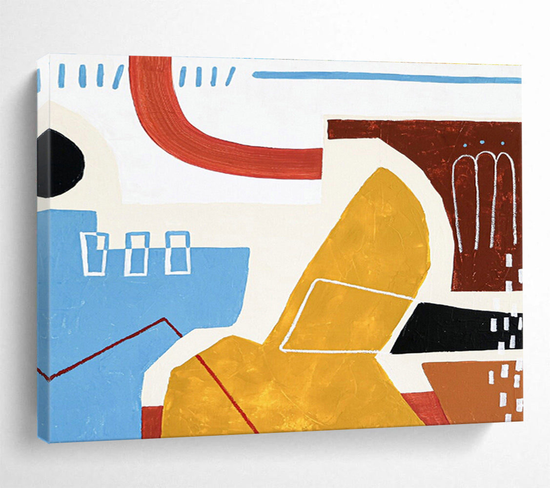 Custom Giant Abstract Hand Painting for Subterranean Mushroom Farm Cultivation Area DLZ2950