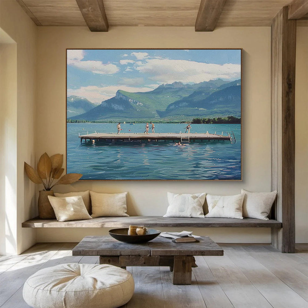 Customizable Corridor Giant Abstract Hand Painting