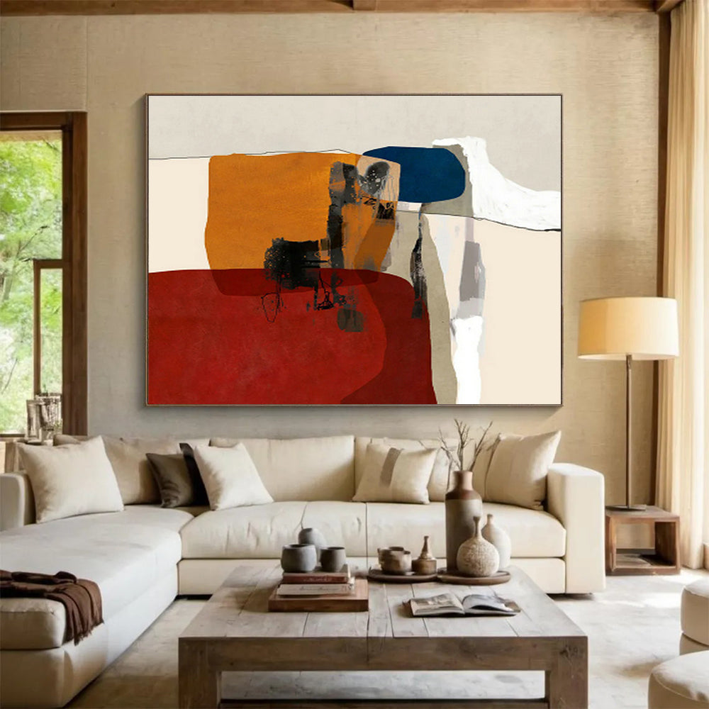 Large-Size Custom Abstract Hand Painting for Quincea帽era Hall DLZ2741
