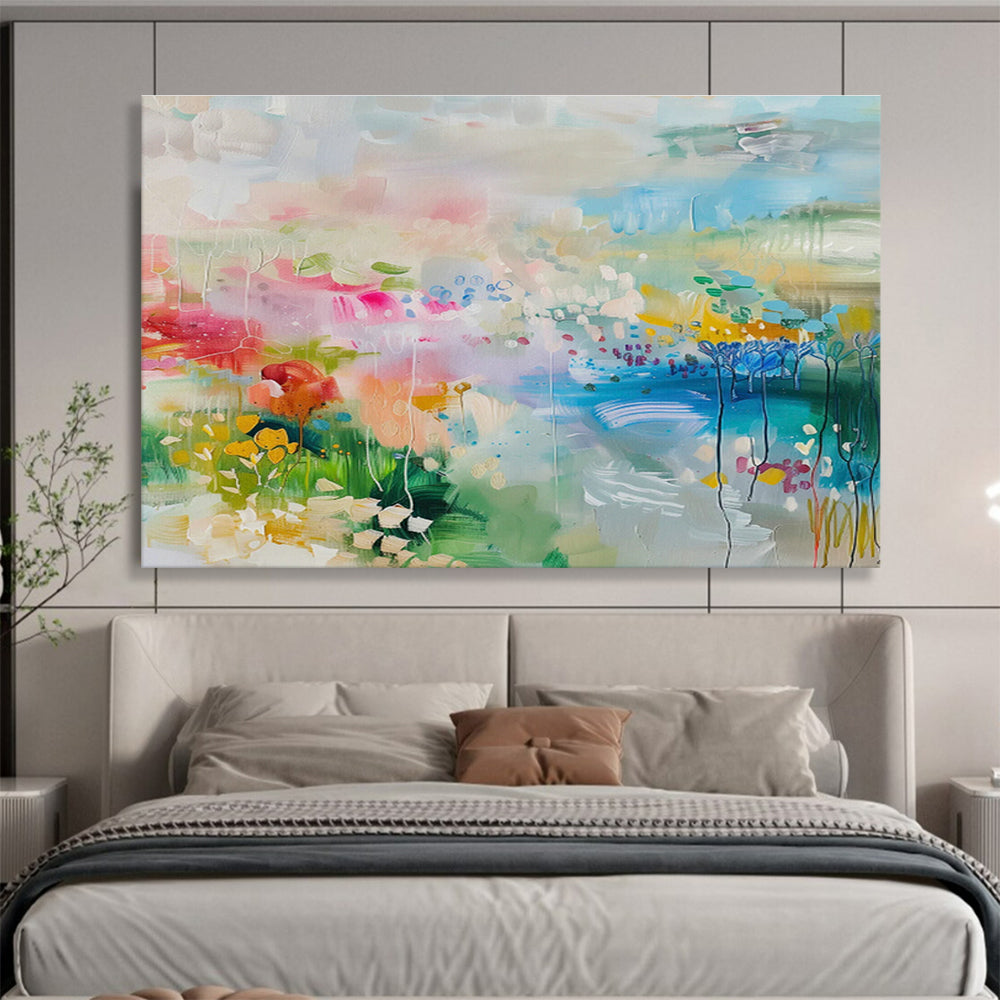 Large-Size Custom Abstract Hand Painting for Social Media Content Moderation Center DLZ2878