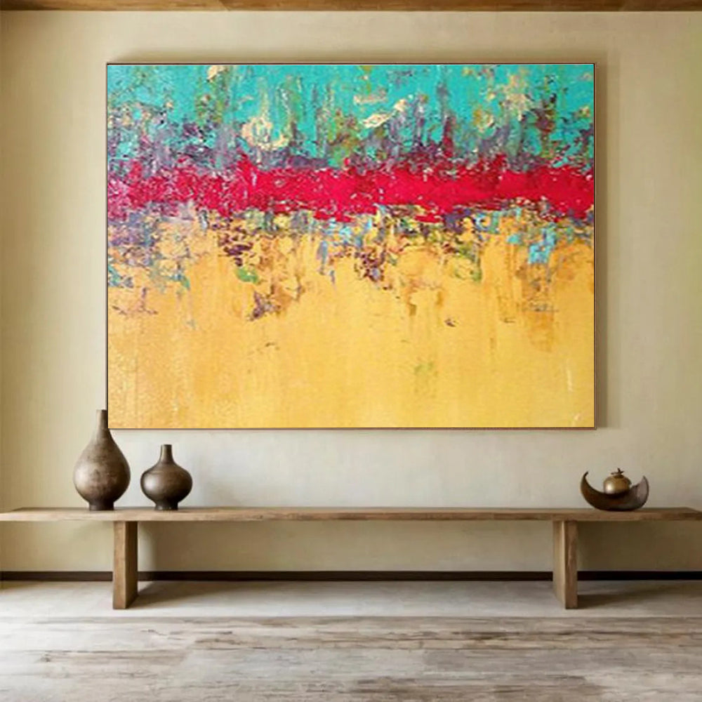Custom-Made Giant Abstract Hand Painting for Vision Therapy Center DLZ2787