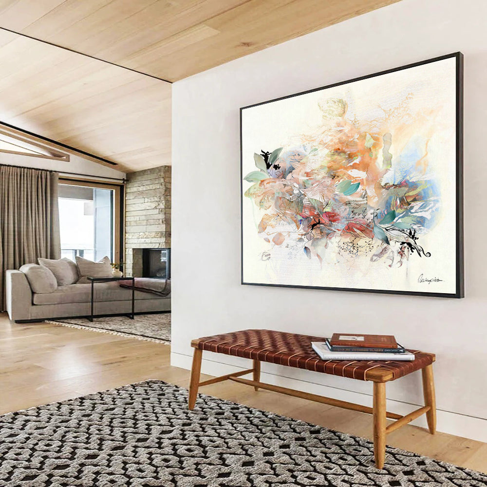 Large-Size Custom Abstract Hand Painting for Island Resort Dive Center DLZ2916