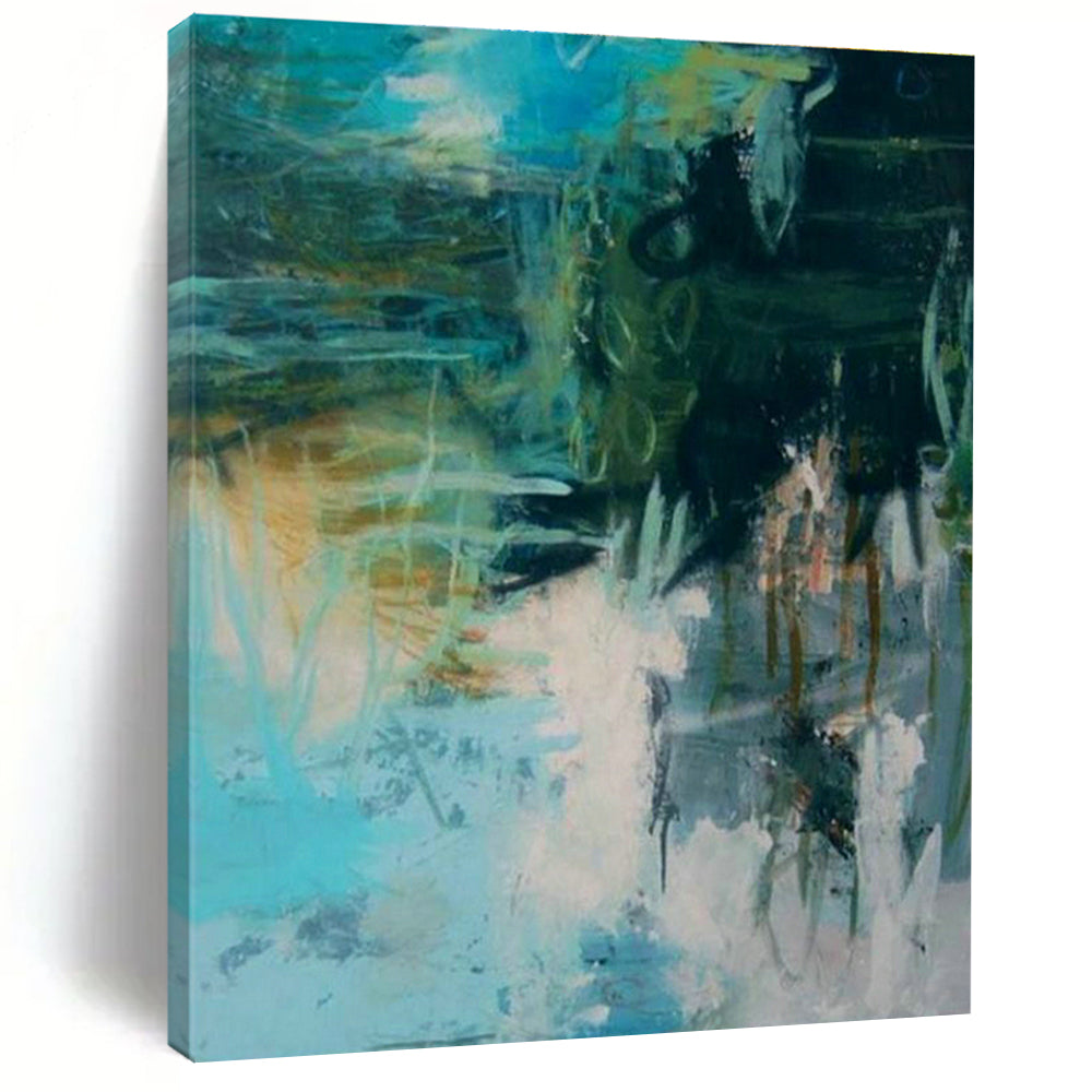 Immense Large Custom Hand-Painted Abstract Artwork - Artistic Inspiration for Pottery Throwing Studios  DLZ0296