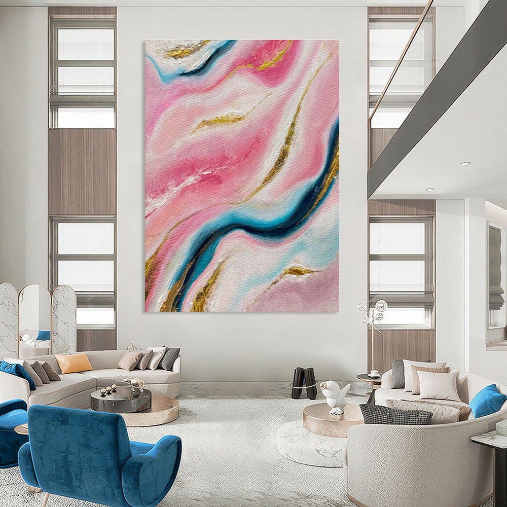 Giant Custom Hand-Painted Abstract Canvas for Archery Ranges  DLZ0028