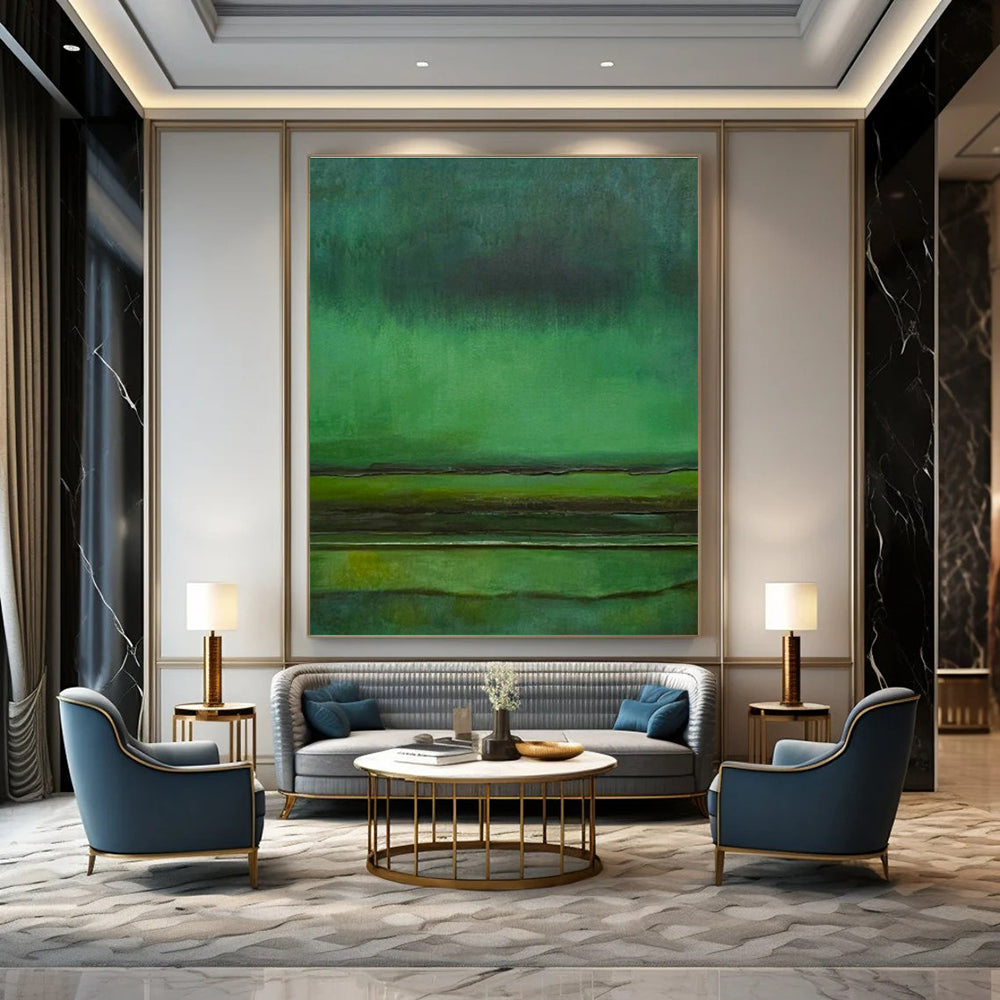 Large Custom Hand-Painted Abstract Canvas - Artistic Harmony for Feng Shui - Inspired Homes  DLZ0288