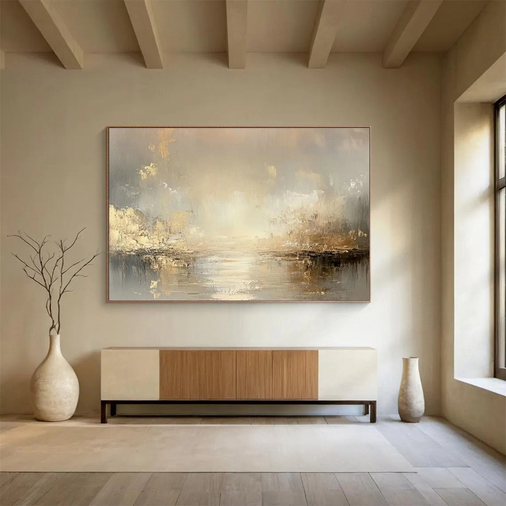 Customized Large-Scale Abstract Hand Painting for Dance Studio DLZ2707