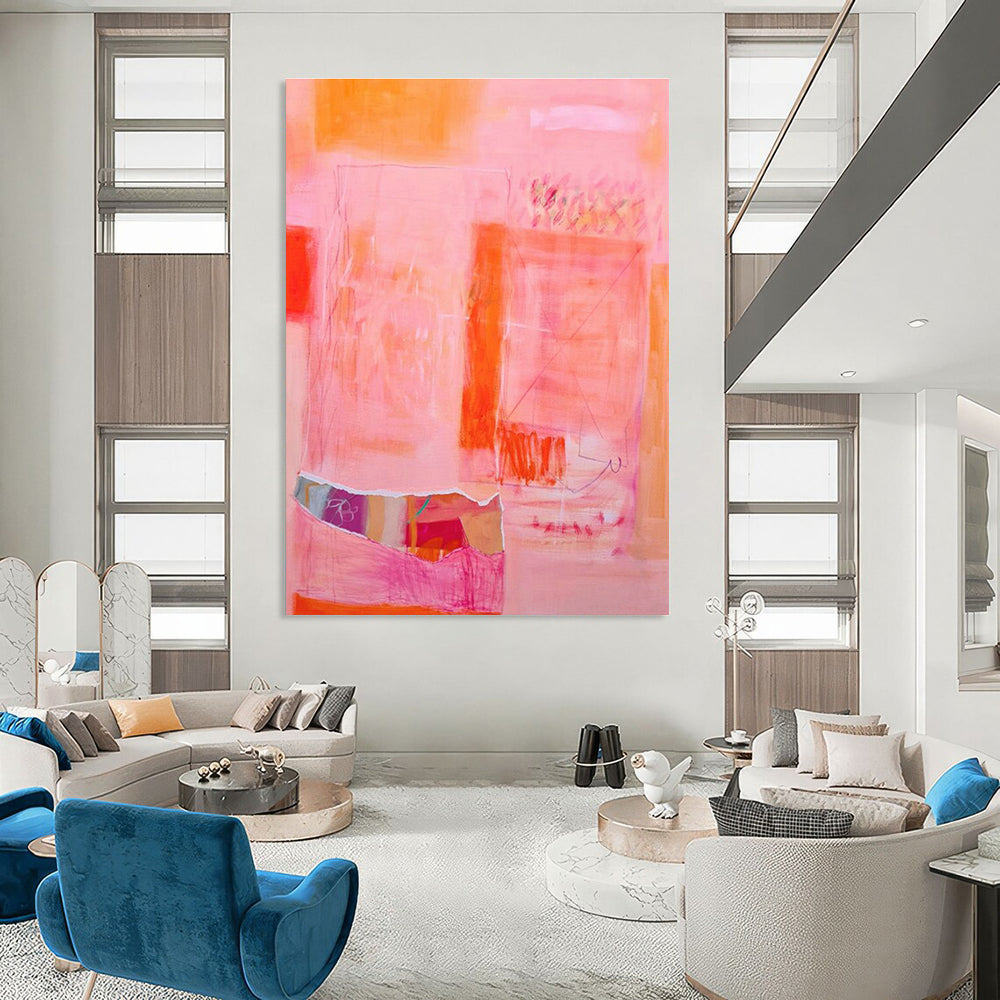 Grand Custom Hand-Painted Abstract Painting - Regal Atmosphere for Royal Palaces  DLZ0177