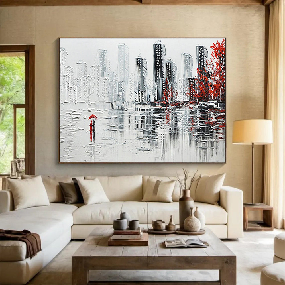 Big Custom Hand-Painted Abstract Canvas for Community Centers DLZ3270
