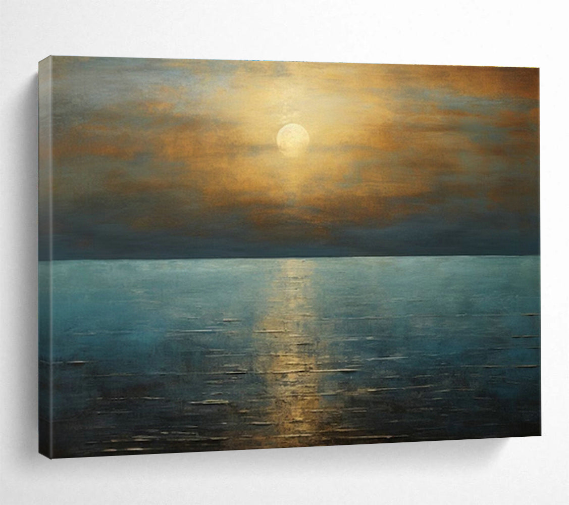 Custom-Made Spa Center Large Abstract Hand Painting