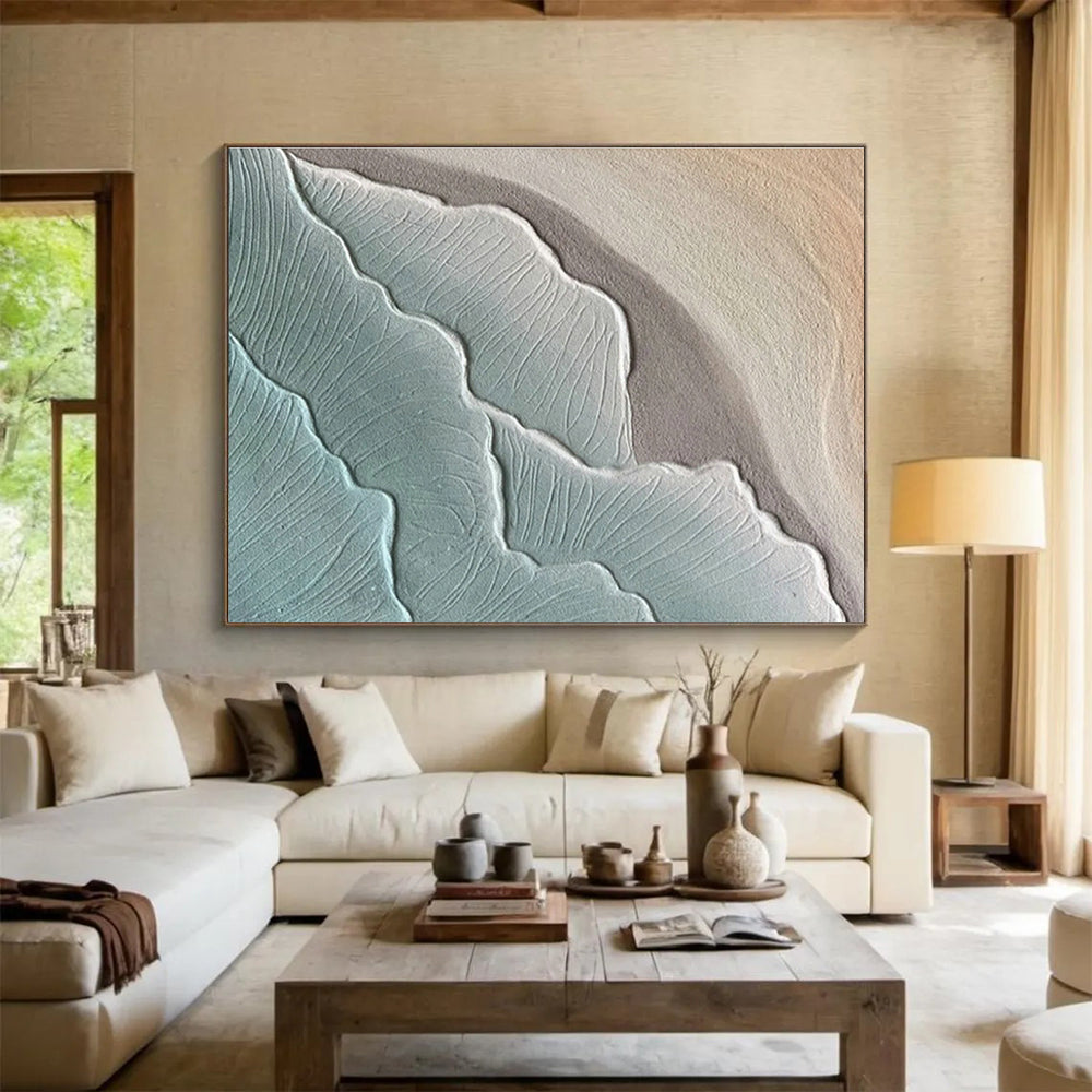 Custom Giant Abstract Hand Painting for Alpine Snowpack Monitoring Station DLZ2963