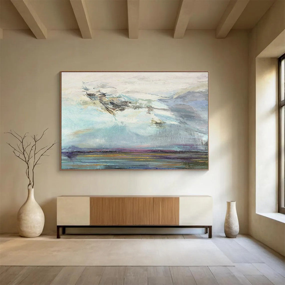 Custom-Made Quantum Satellite Control Center Large Abstract Hand Painting DLZ2580