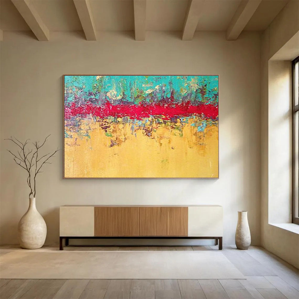 Custom-Made Giant Abstract Hand Painting for Vision Therapy Center DLZ2787