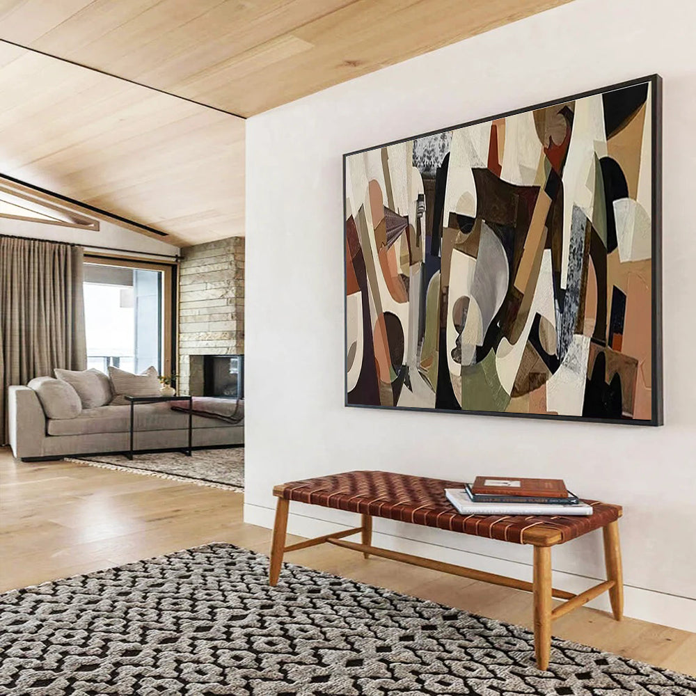 Oversized Custom Hand-Painted Abstract Art for Antarctic Sea Ice Dynamics Research Base DLZ3005
