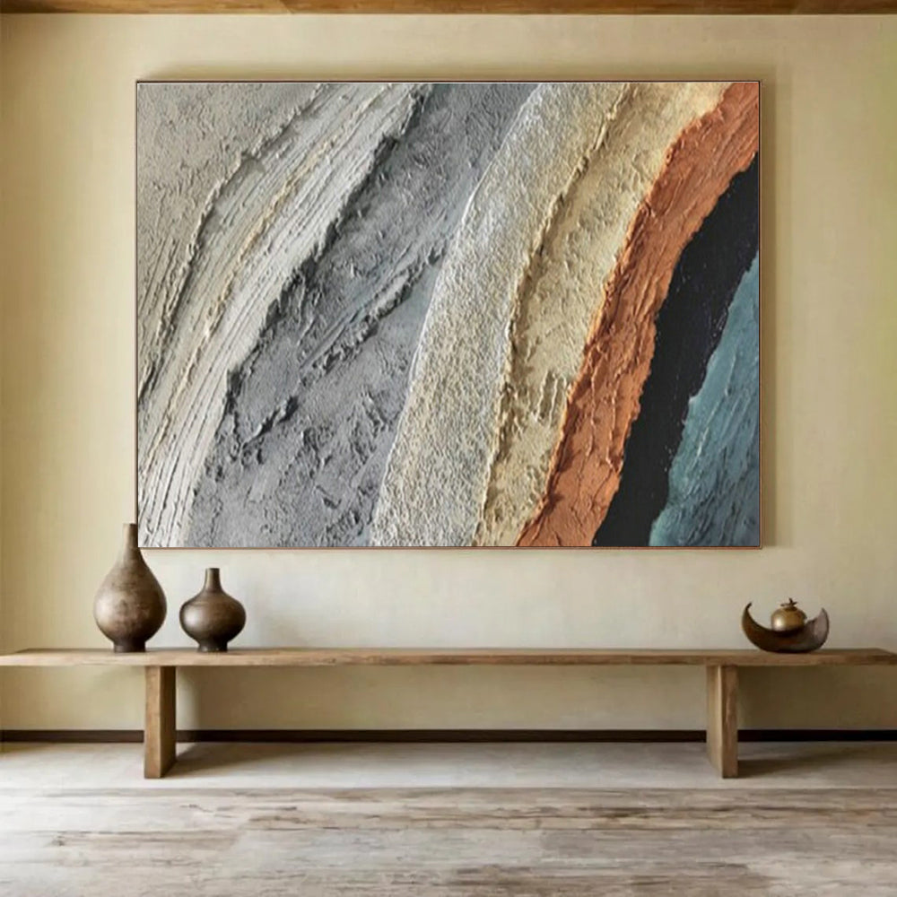 Large Custom Abstract Hand-Painted Art for Urban Vertical Farming Community Center DLZ3003