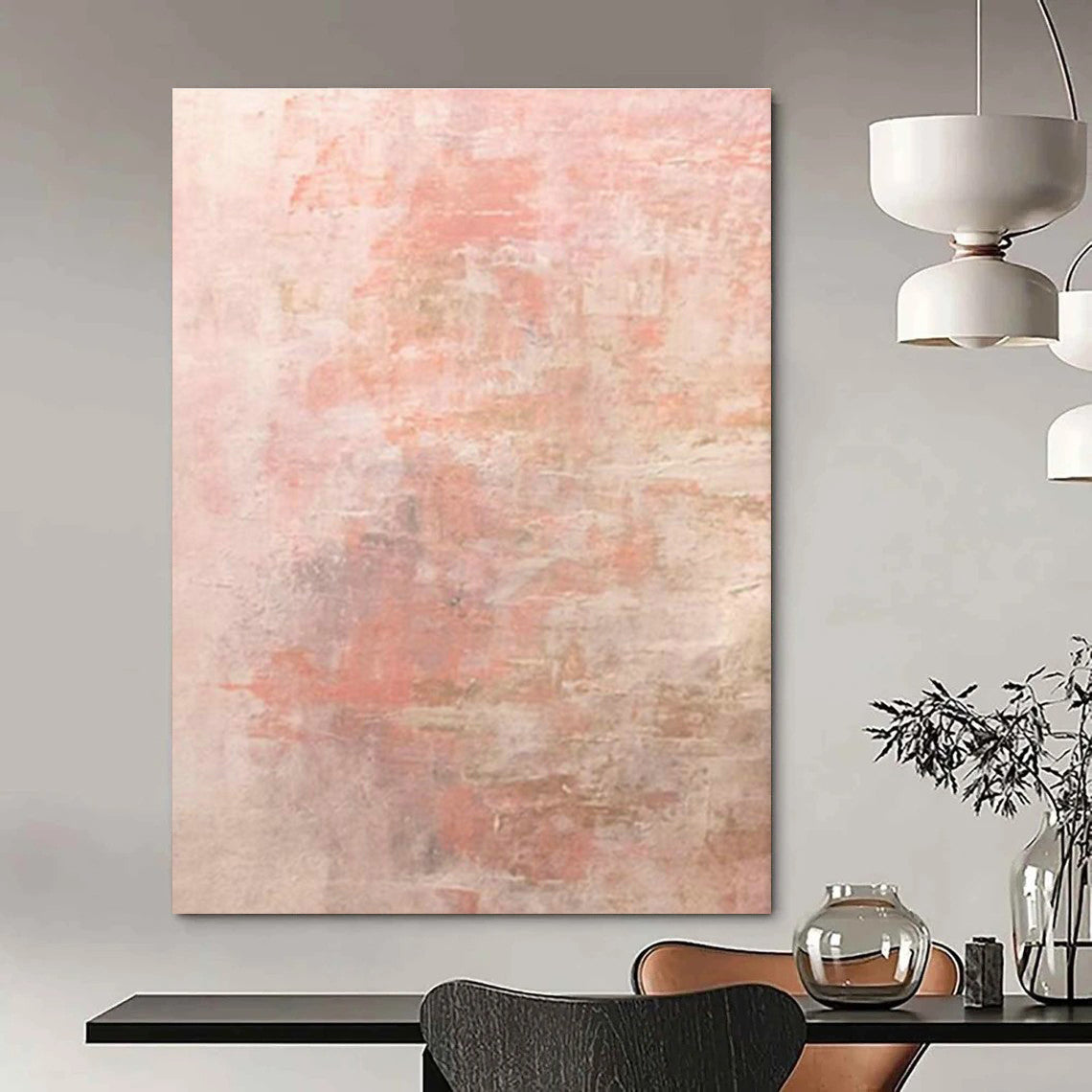 Extra Wide Custom Hand-Painted Abstract Canvas for Woodworking Studios  DLZ0015