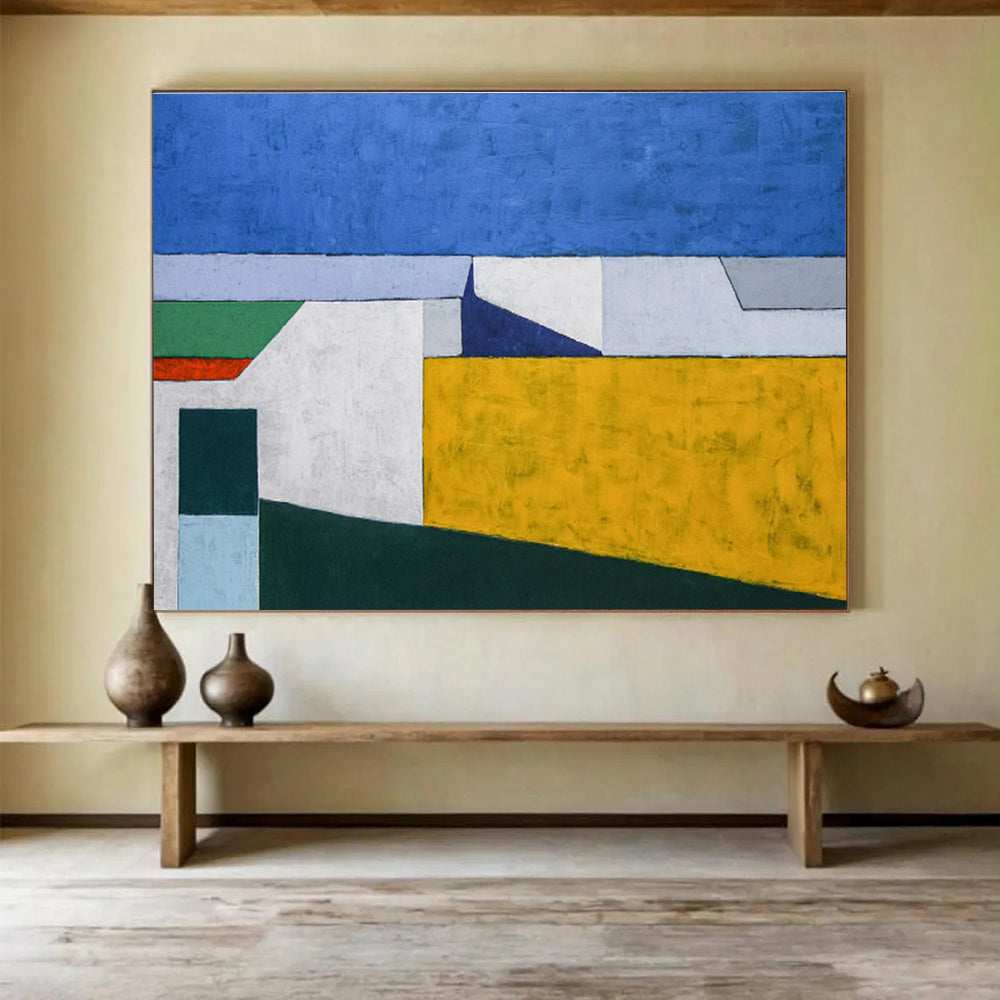 Large Custom Abstract Hand-Painted Art for Ocean Wave Energy Converter Platform DLZ2941