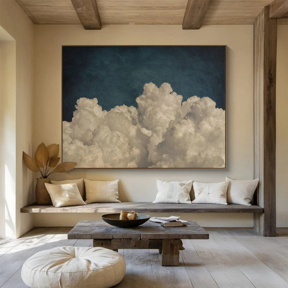 Custom-Made Vertical Farm Large Abstract Hand Painting