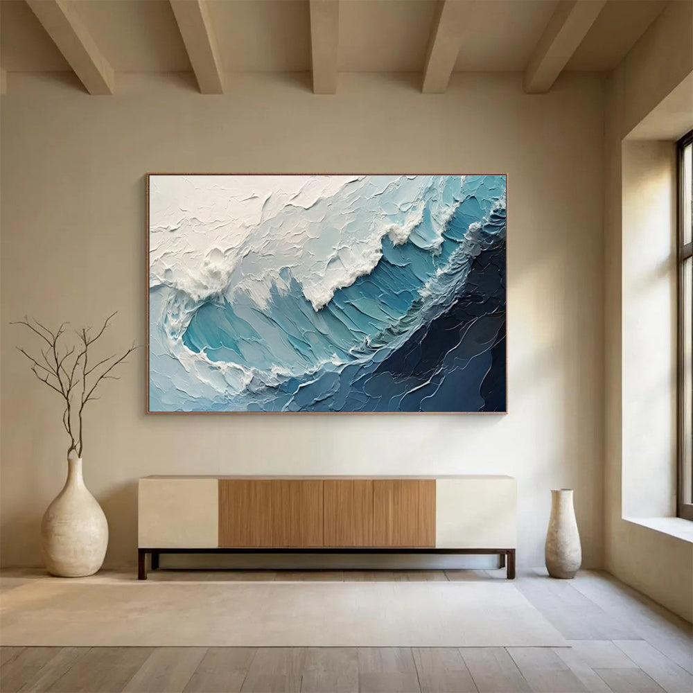 Extra Large Custom Hand-Painted Abstract Artwork for Conference Rooms DLZ3256