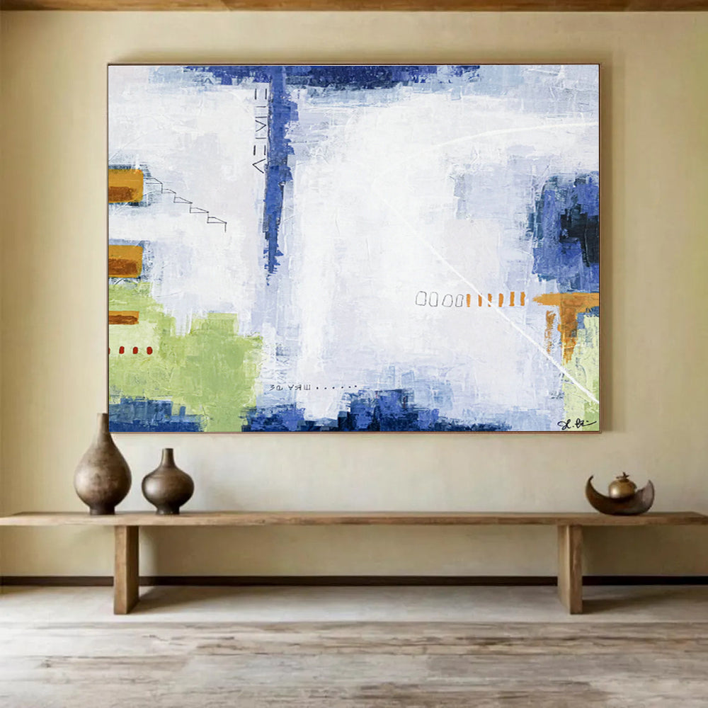 Oversized Custom Abstract Hand Painting for Urban Rooftop Beekeeping Cooperative DLZ2939