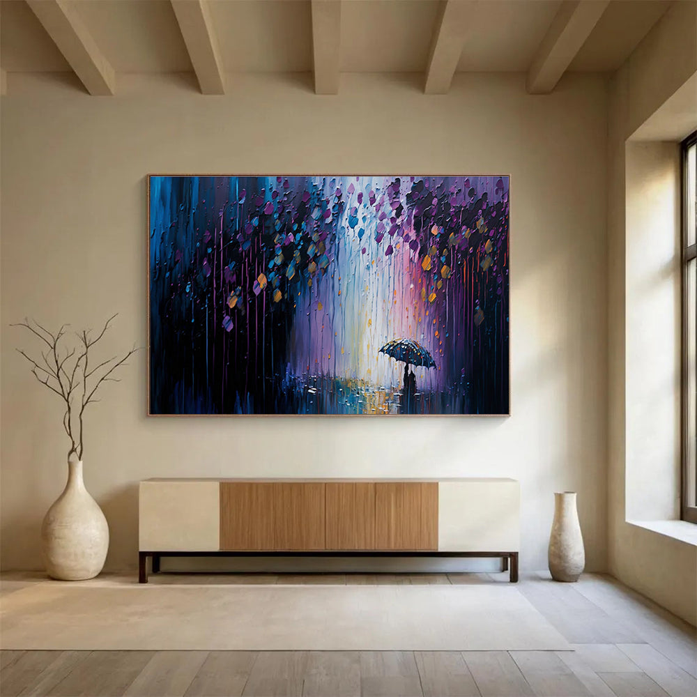 Oversized Custom Hand-Painted Abstract Art for Banquet Halls DLZ3260