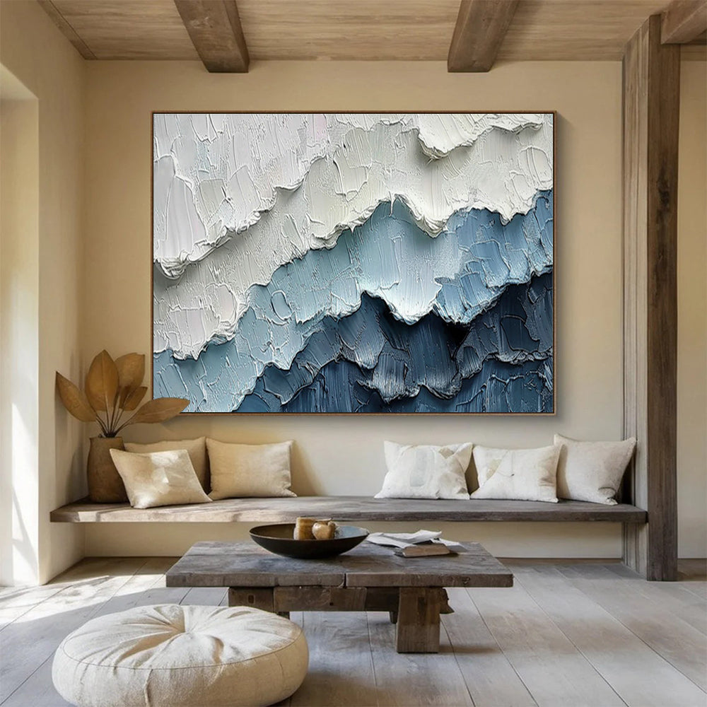 Metal Foil Collage Custom Hand-Painted Abstract Diptych for Commercial Spaces