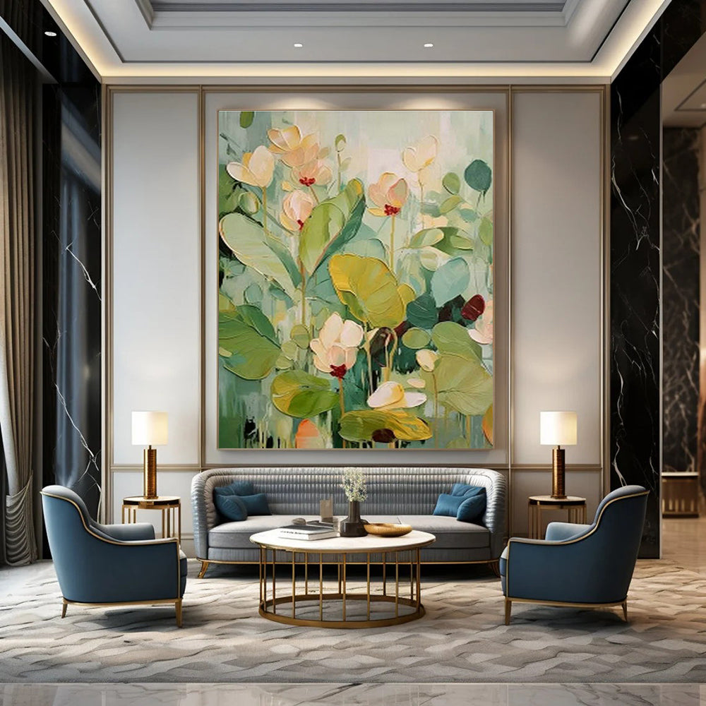 Monumental Custom Hand-Painted Abstract Artwork - Historical Grandeur for Heritage Mansions  DLZ0226