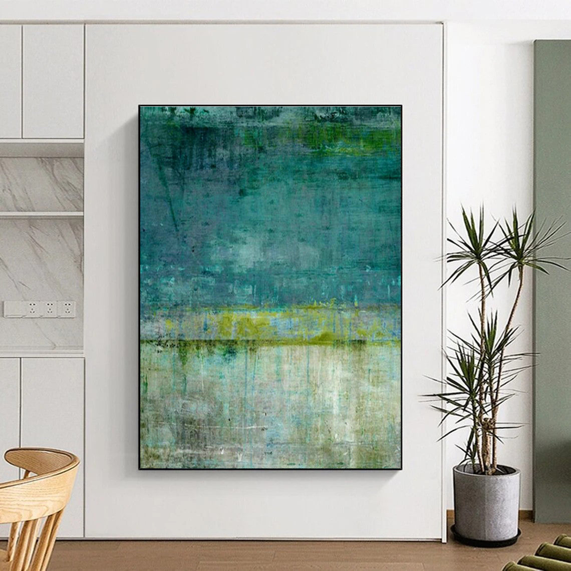 Vast Large Custom Hand-Painted Abstract Art - Literary Elegance for Jane Austen Themed Tea Rooms  DLZ0278